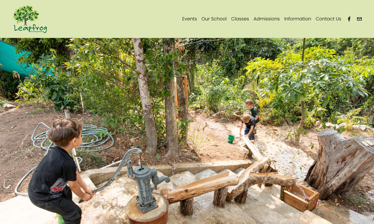 Screenshot of the Home Page of LEAPFROG KINDERGARTEN
